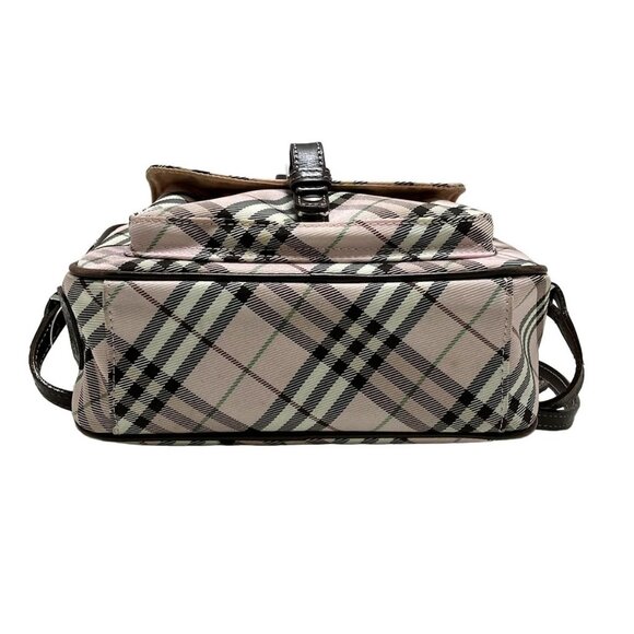 Auth Burberry Blue Label - Light Pink Dark Brown Multi Jacquard Leather - Picture 10 of 11